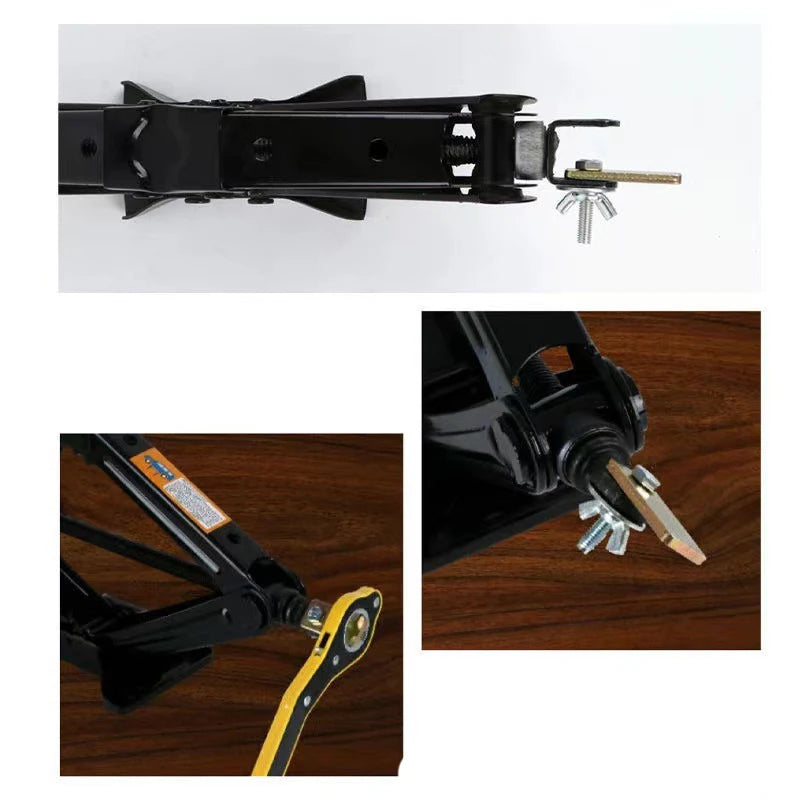 CLE A cliquet Multi usage jaune et trois crics avec adaptateurs