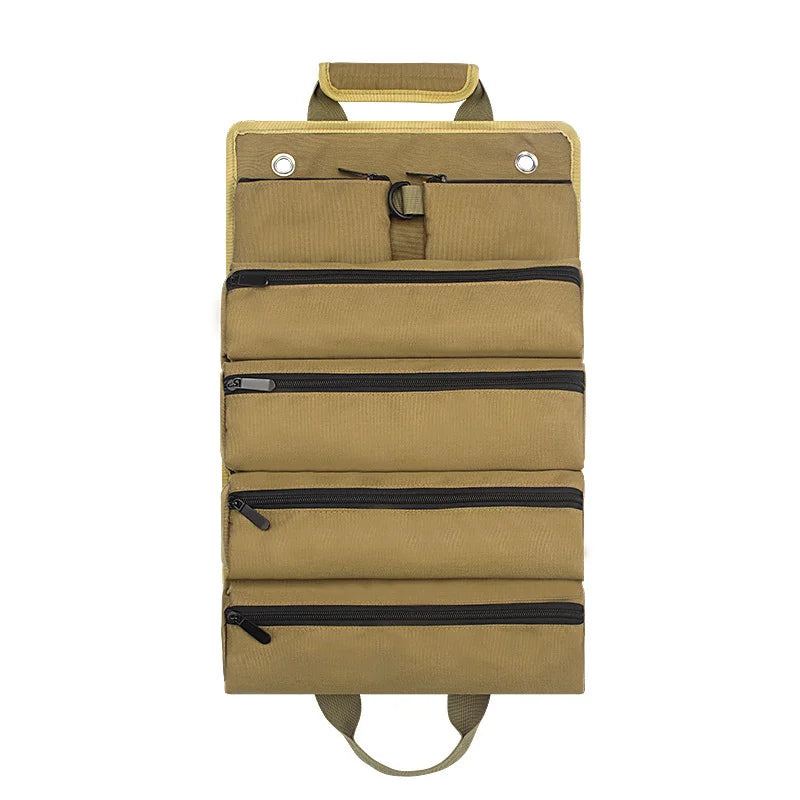 Caisse a outils vert Sac Ă outils enroulable portable marron