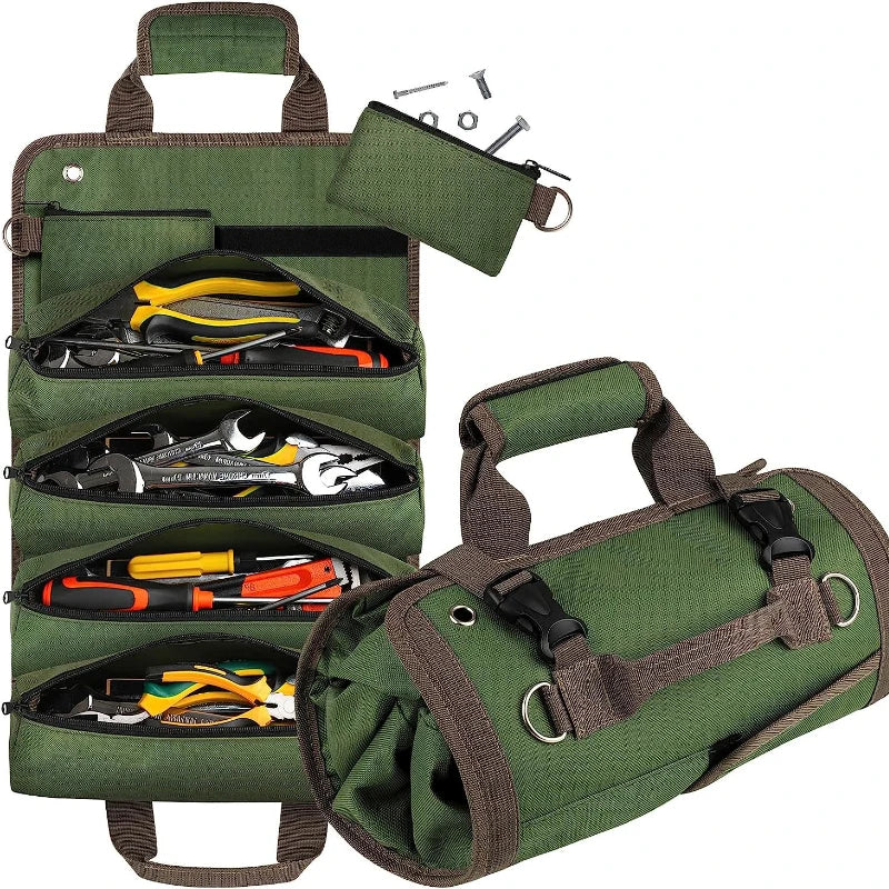 Caisse a outils vert Sac Ă outils enroulable portable