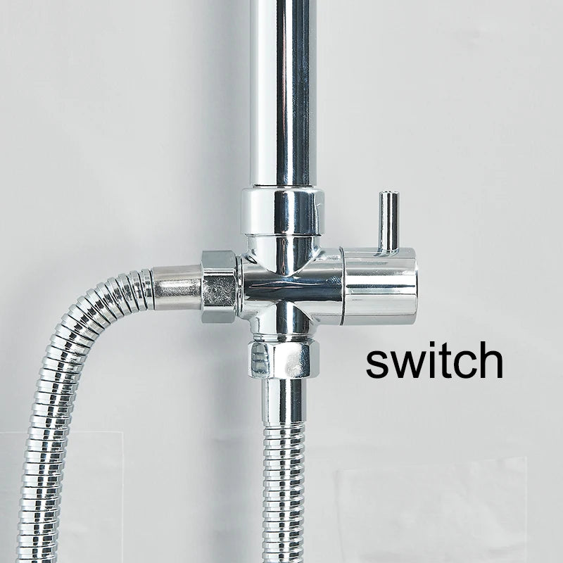 Switch de Colonne de douche chromée avec flexible