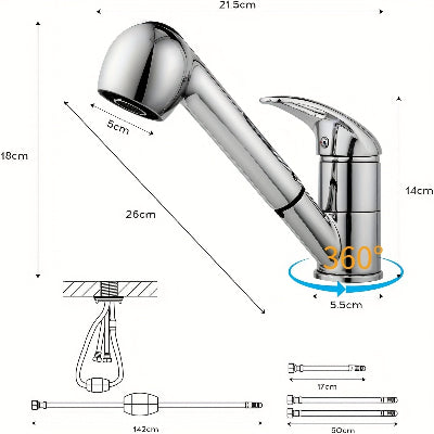 Dimensions du Robinet cuisine