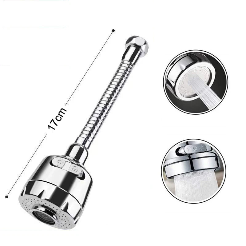 Dimensions 17 cm du long modèle avec 2 têtes du robinet cuisine