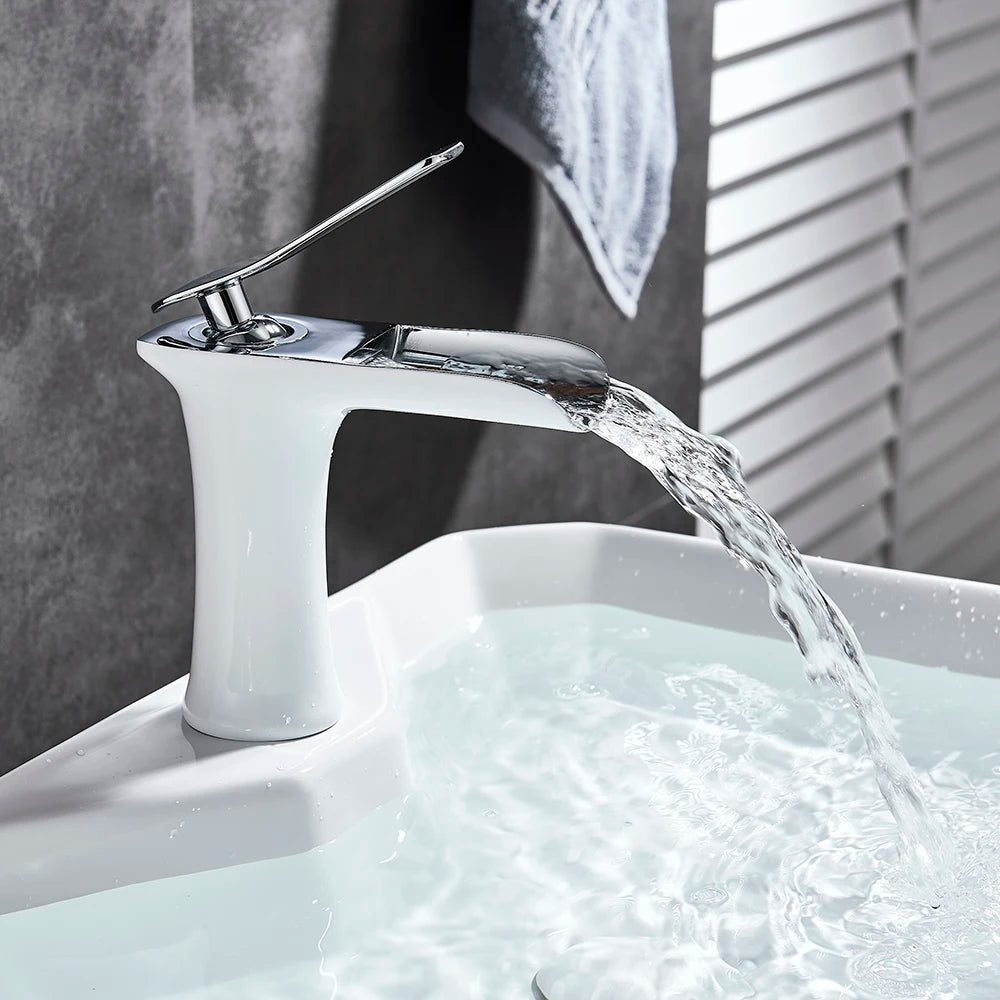 Robinet salle de bain |Cascade Robinet à poignée unique