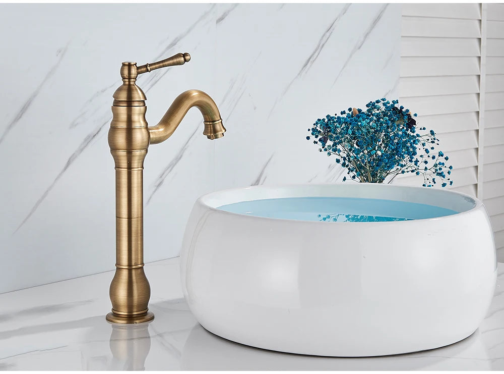 Robinet salle de bain |En Laiton Antique