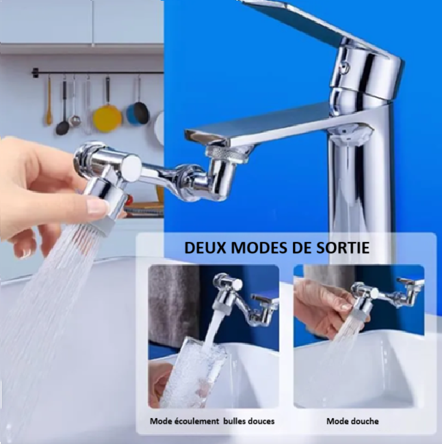 Robinet salle de bain |Robinet 1080° ™ fini les éclaboussures et le gaspillage