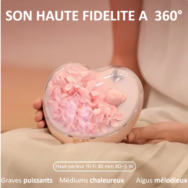 Boite a musique | Du Bluetooth pour la Fête des mères- Un Cœur de Musique et de Lumière pour Maman