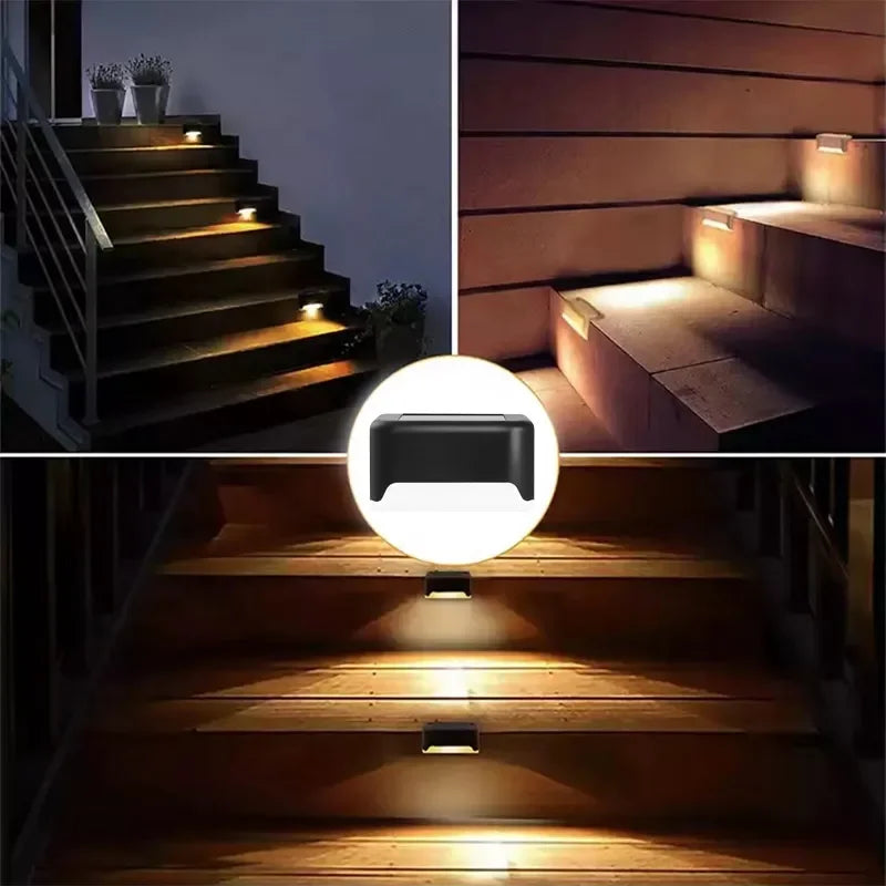 Lampe solaire extérieur illuminent escaliers de maison