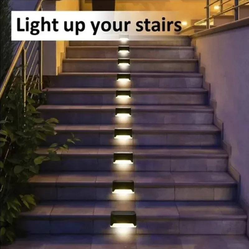 lampe solaire extĂ©rieurâ illuminent escaliers