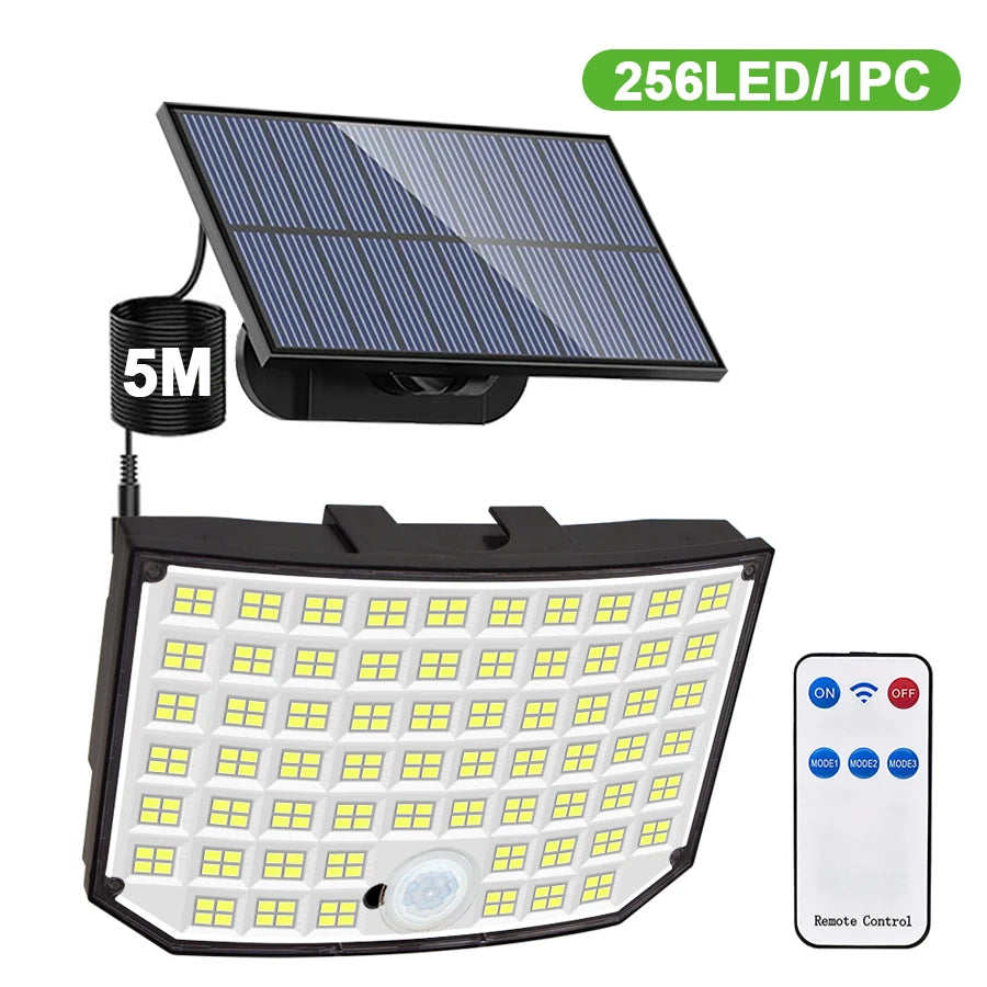 Lumière solaire extérieure avec telecommande ,une piece, cinq metres
