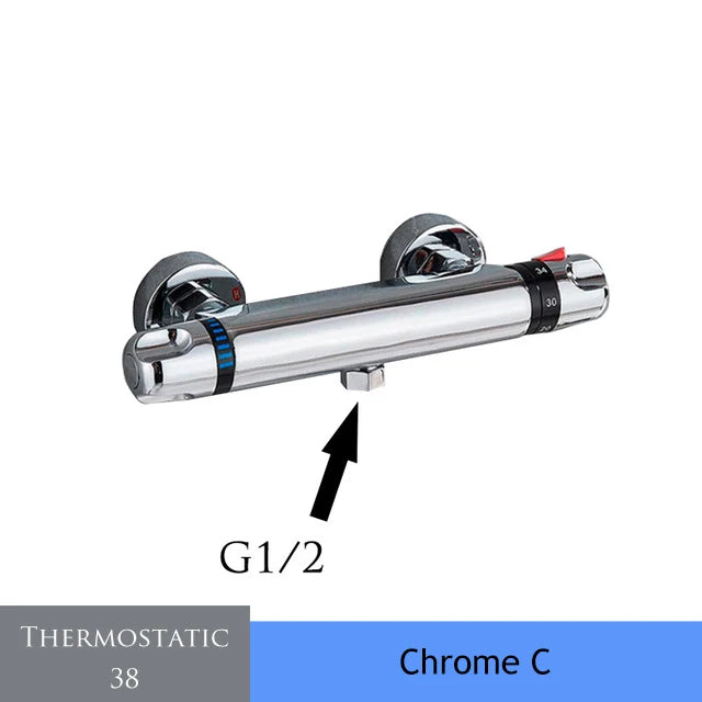 Mitigeur-douche-thermostatique-économie-eau-confortable-chrome-C