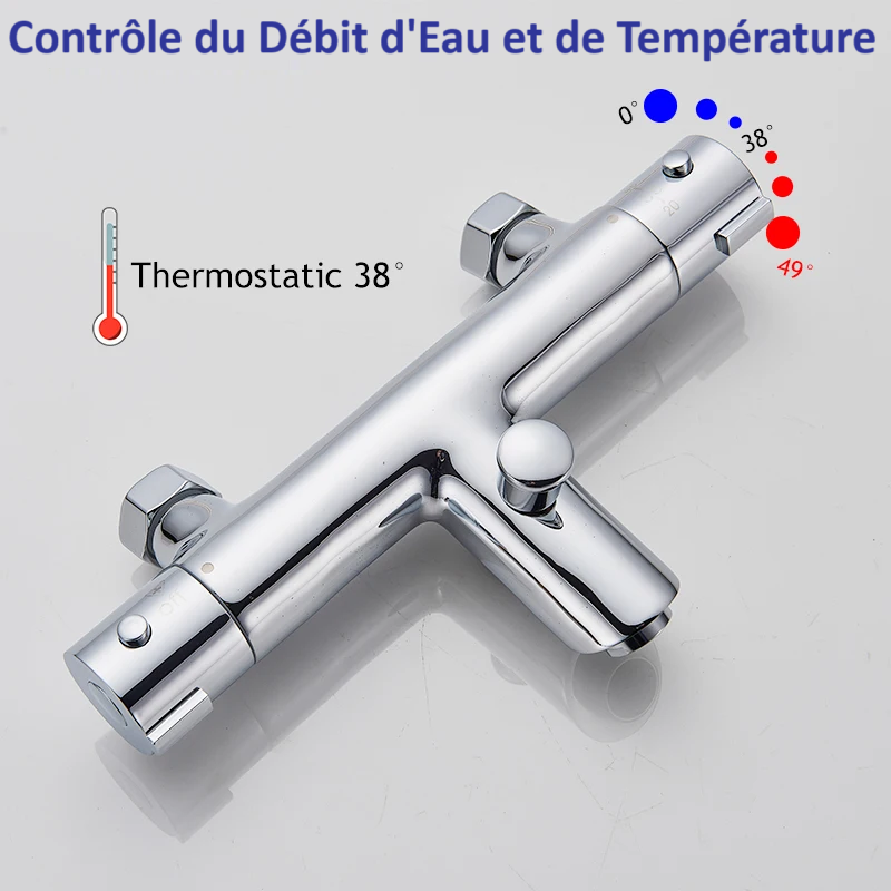 Mitigeur-douche-thermostatique-économie-eau-systeme-intelligent-réglage-automatique-de-température