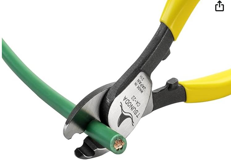 Pince électricien Multifonction coupe câble électrique à gaine verte