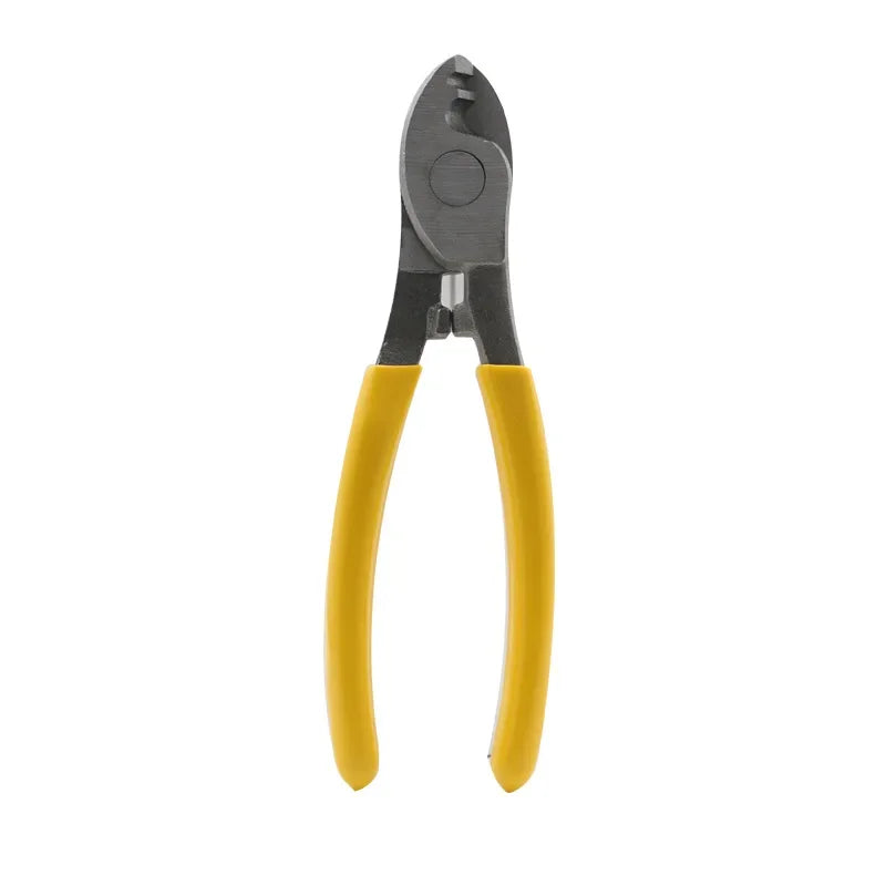 Pince électricien Multifonction à poignée ergonomique jaune fermée