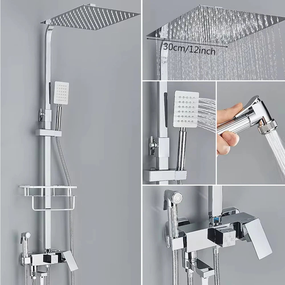 Douche Mitigeur | Douche de luxe : design, confort et rangement intégré