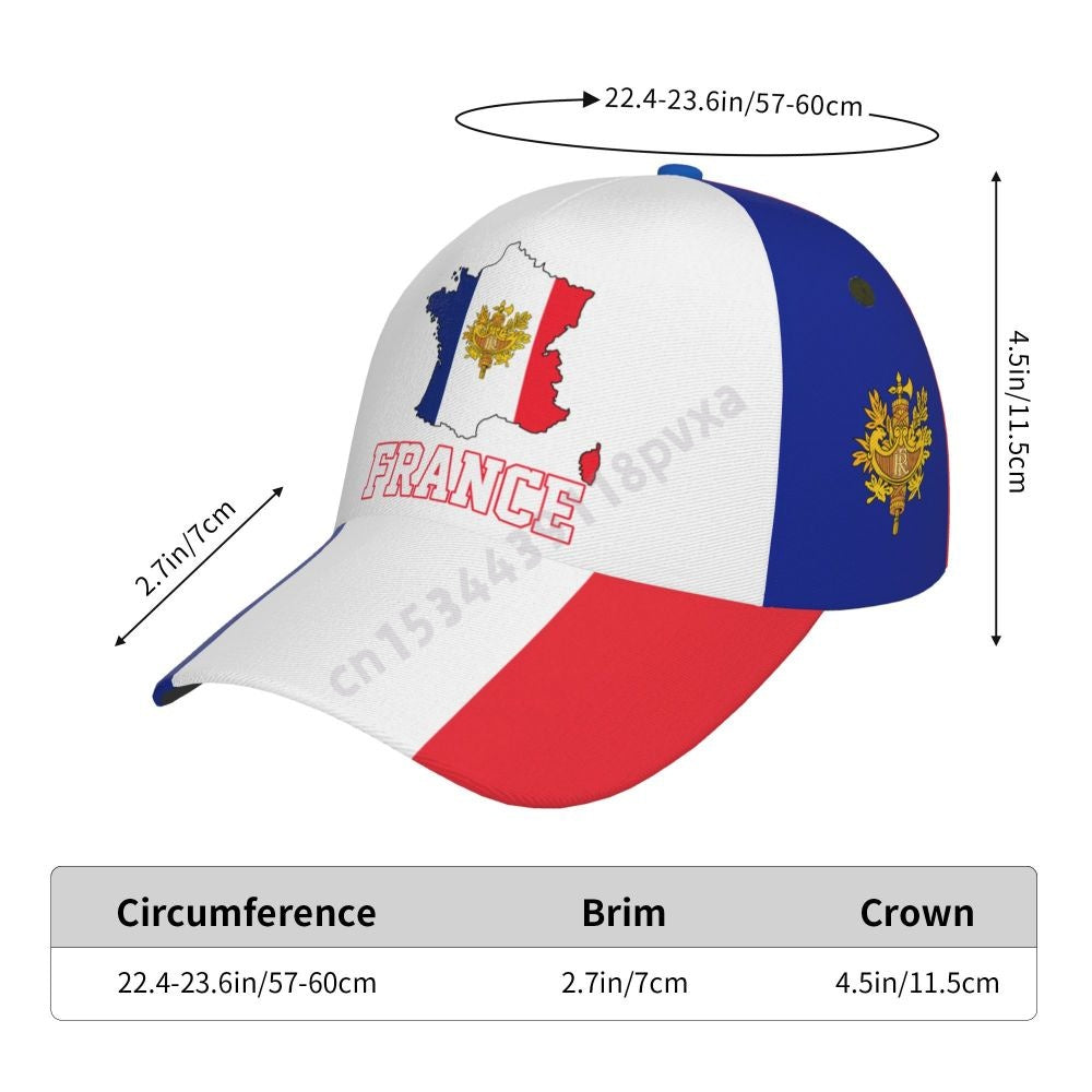 Casquette homme |casquette unisexe patriotique-drapeau de la France pour adultes