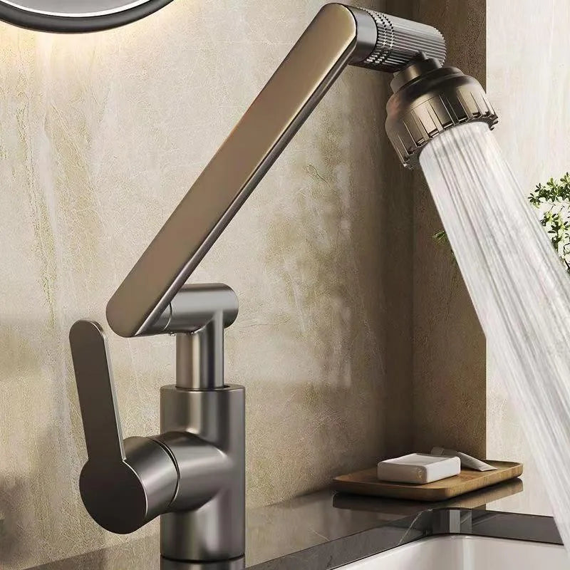Robinet cuisine | Bras Mécanique Rotatif Universel pour cuisine –Double Mode Eau Chaude/Froide