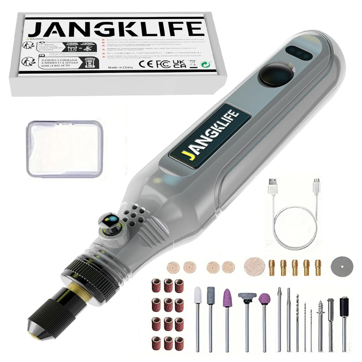 Mini-Perceuse-kit-ponceuse-scie-circulaire-Bricolage-grise