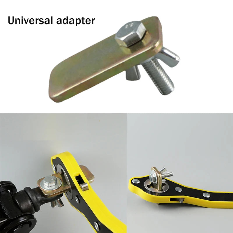 adaptateur, CLE A cliquet Multi usage jaune et cric avec adaptateur
