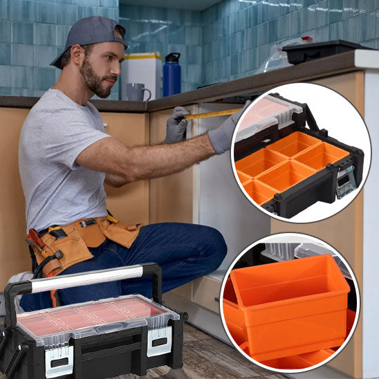 Caisse a outils |caisse a outils à 2 couches Portable grande boîte de rangement