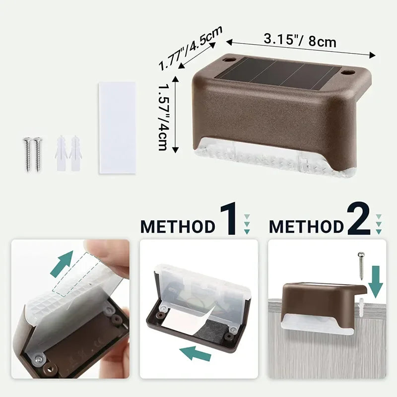 dimensions de Lampe solaire extérieur , deux méthodes d'installation