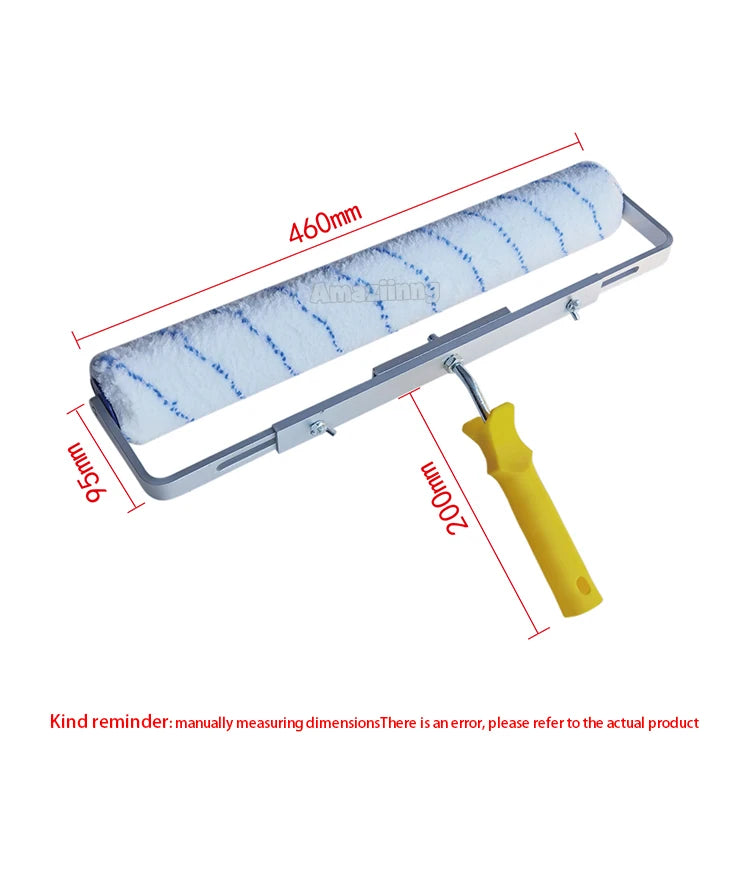 dimensions du rouleau peinture blanc à poignee jaune de 460mm