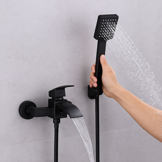 douchette robinet de Mitigeur baignoire noir coulant