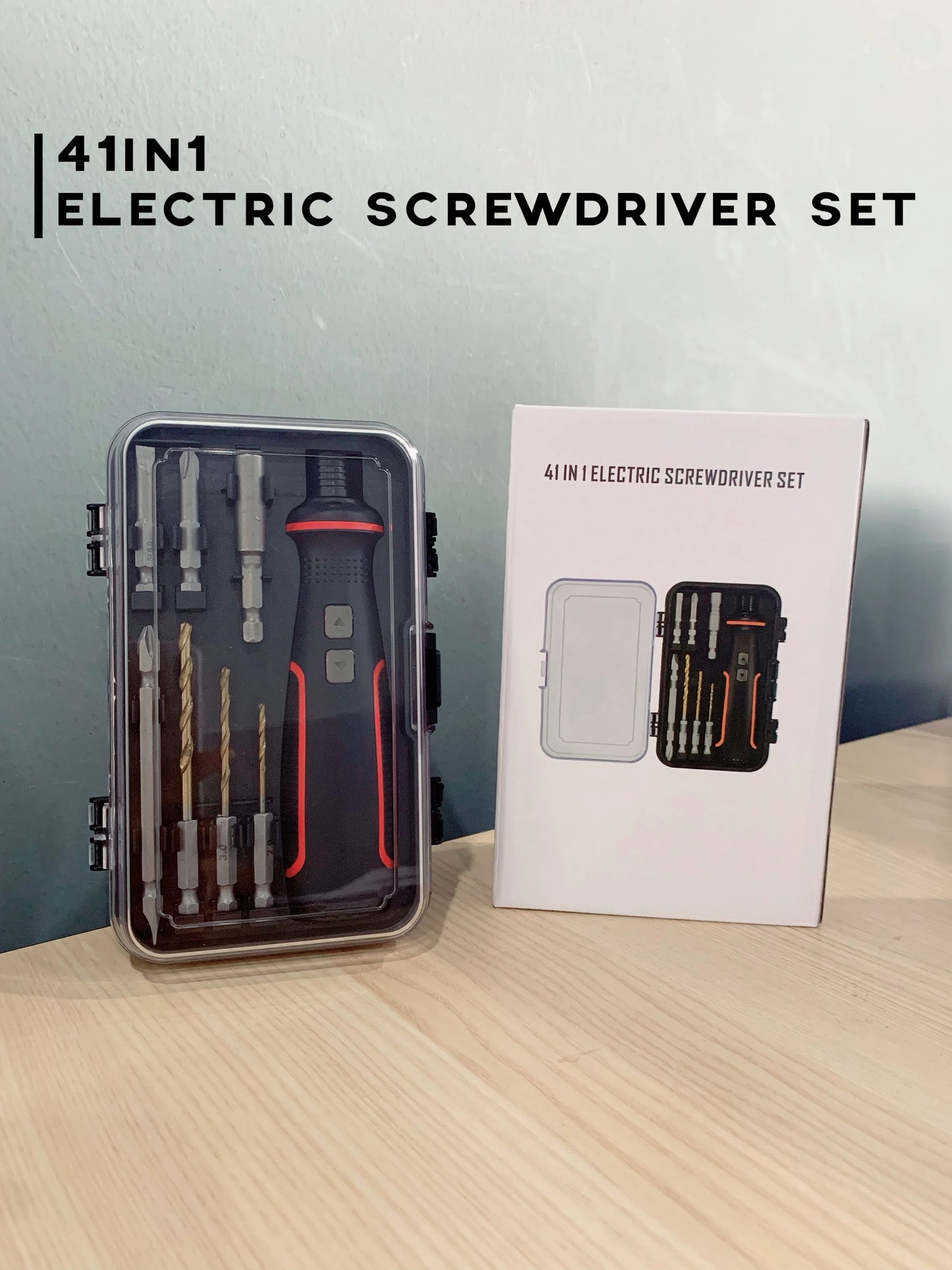 kit 41 en un du Tournevis electrique Rechargeable USB 3.6V avec lumière LED