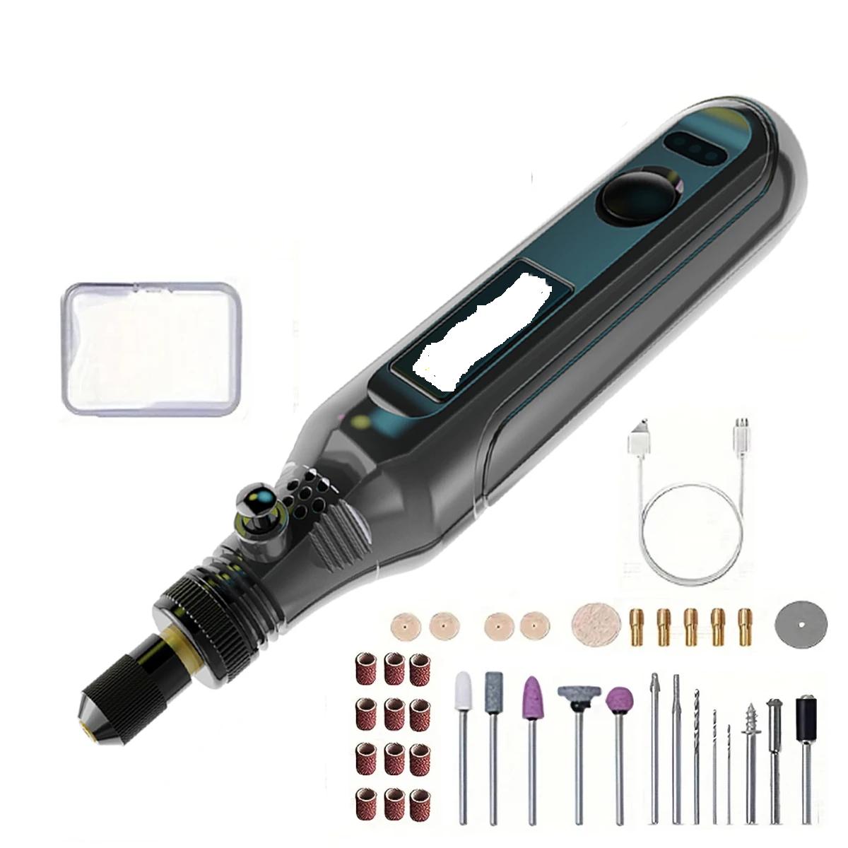 Mini perceuse |Kit d’Outil Rotatif Sans Fil USB – Mini Perceuse Gravure pour Bricolage