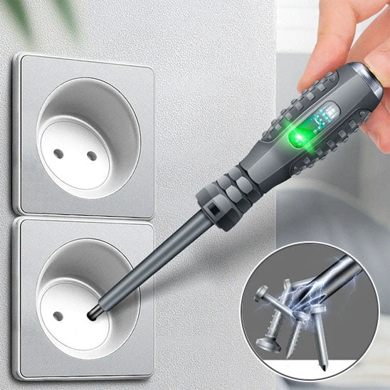 main teste prises electriques blanche avec Tournevis stylo électrique magnetisant