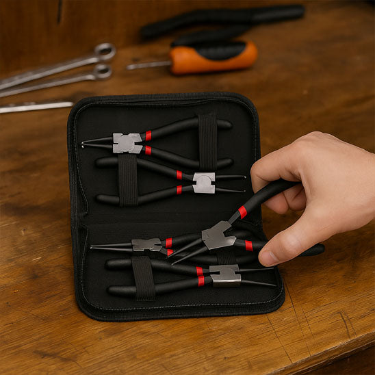 main tenant kit de Pince trousse noir pour Pinces à Circlips professionnels