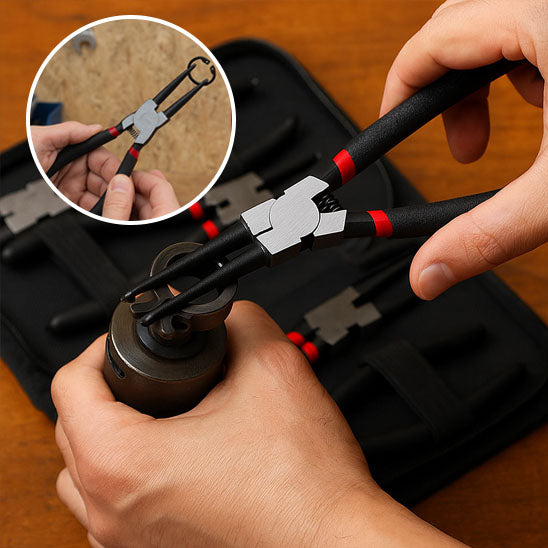 mains tenant kit de Pince trousse noir pour Pinces à Circlips professionnels