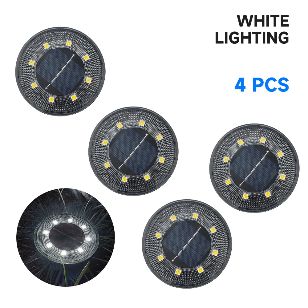 Quatre pièces de Lampe solaire exterieur lumière intense allumées