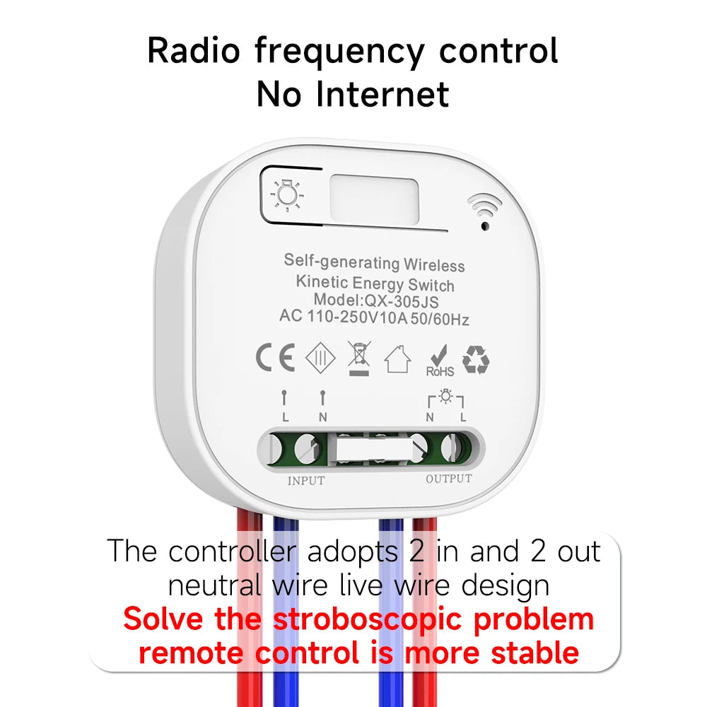 radio frequence controle de Interrupteur connecte sans fil ,blanc