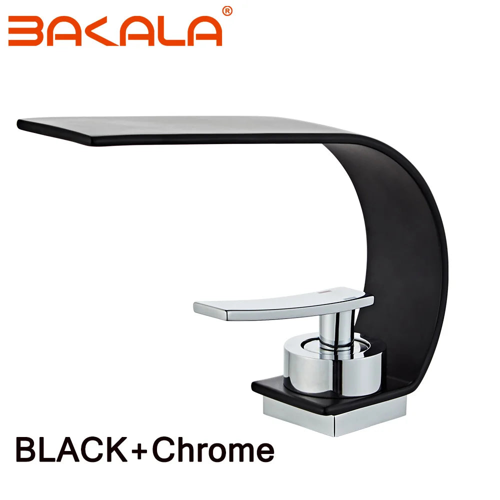 Robinet salle de bain noir chrome
