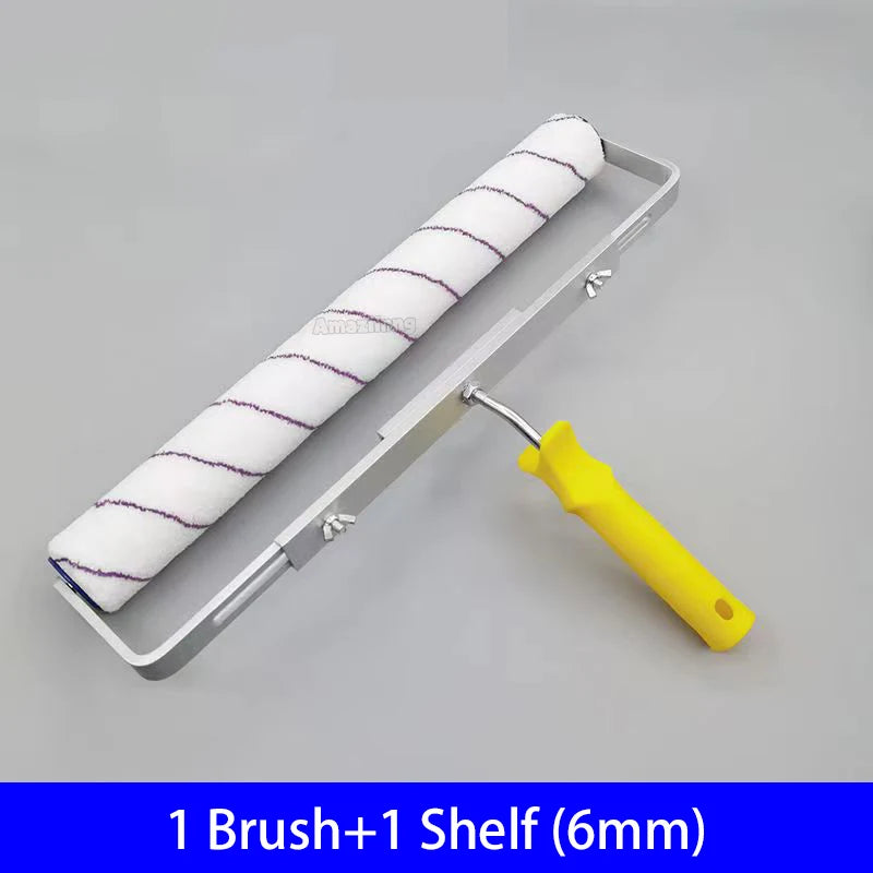 rouleau peinture blanc ,poignée aluminium jaune de 6mm