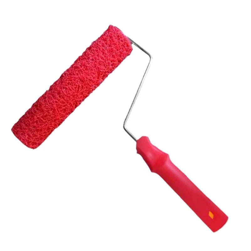 Rouleau peinture rouge avec poignée ergonomique rouge