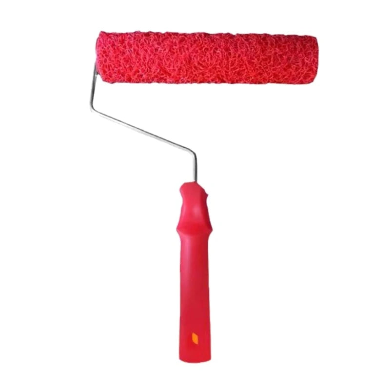 Rouleau peinture rouge avec poignée ergonomique rouge