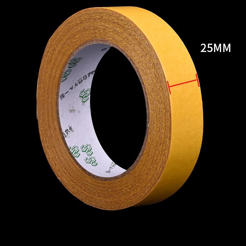 ruban adhesif transparent double faces bobine jaune de 25mm
