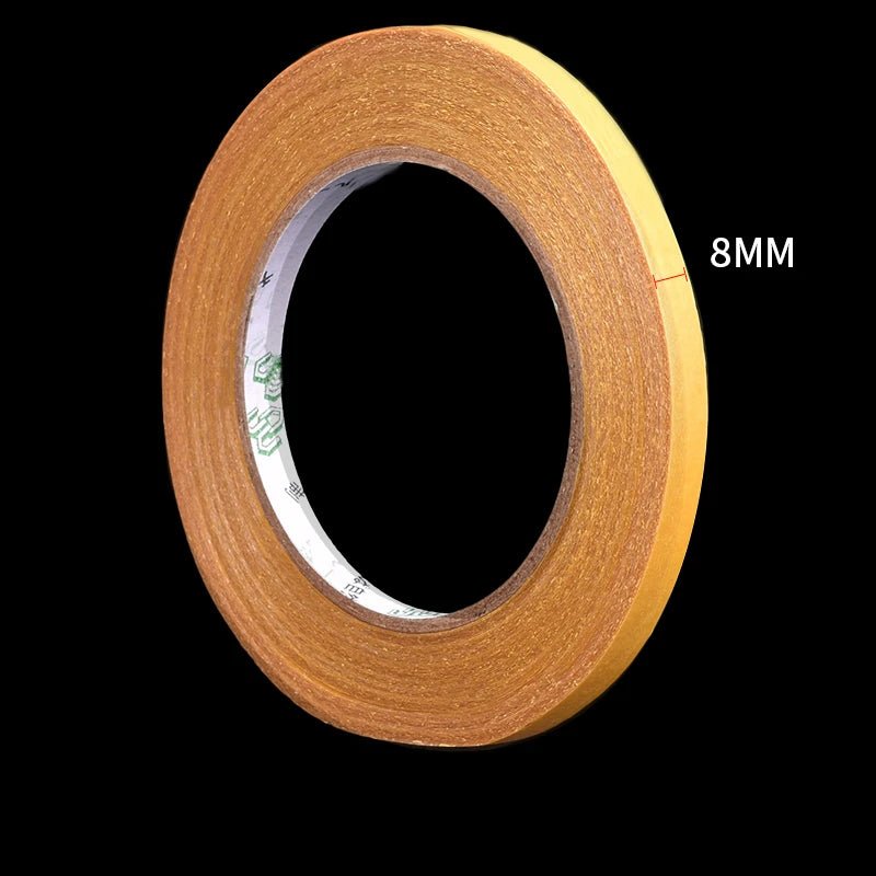 ruban adhesif transparent double faces bobine jaune de 8mm