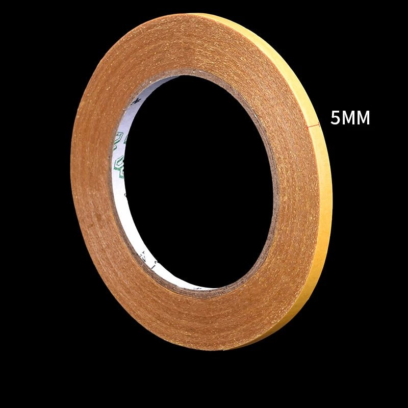 ruban adhesif transparent double faces bobine jaune de 5mm