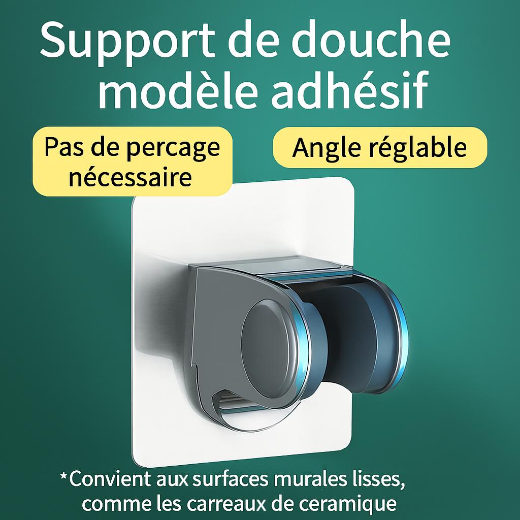 support Pommeau de douche sans percage, angle réglable