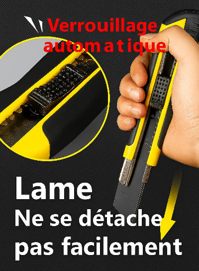 Verrouillage automatique du Cutter jaune-noir