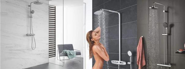 femme-se-douche-Mitigeur-douche-salle-de-bain-mitigeur-thermostatique