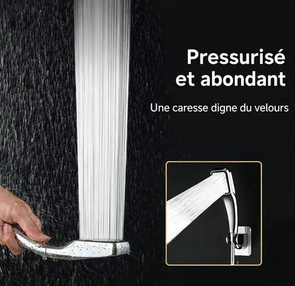 Pommeau de Douche 300 Trous Haute Pression | Jet Pluie Puissant & Économie d'Eau