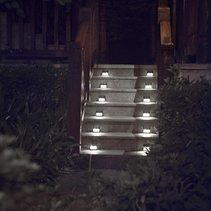 Lampe solaire exterieur |ÉcoLux ™ – Lampes Solaires Inox Étanches pour Escaliers & Jardins - Éclairage Écologique et Durable