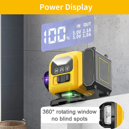 Niveau Laser 4D 16 Lignes Vert 360° — Horizontal & Vertical Automatique