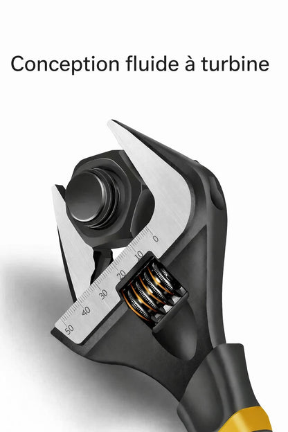 CLE A molette tenant ecrou conception turbine