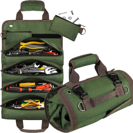 Caisse a outils  vert Sac à outils enroulable portable