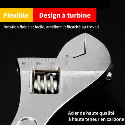 Cle a molette flexible,design a turbine