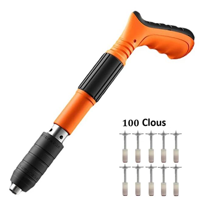Cloueuse electrique orange cent clous